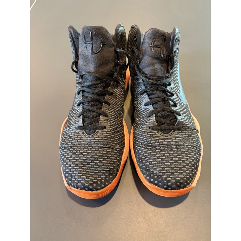 Nike Men’s Sneakers Sz 11 Black/Orange Mid Top Athletic Shoes Lace-Up Flaws